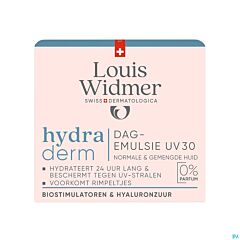 Louis  Widmer Hydraderm Dagemulsie Uv 30 Zonder Parfum - 50ml