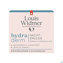 Louis Widmer Hydraderm Nachtemulsie Zonder Parfum - 50ml