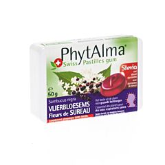 PhytAlma Pastilles Gum Fleurs de Sureau Sans Sucre + Stevia 50g