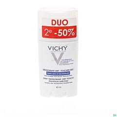 Vichy Deo Zonder Aluminium Zouten Stick 24u Duo 2e -50% 2x40ml
