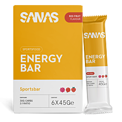 Sanas Energy Bar Rode Vruchten - 6x45g