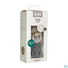  Bibs 1 Fopspeen Symmetric Duo Sand/Iron 2