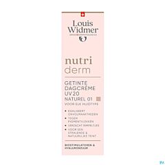 Louis Widmer Nutriderm Getinte Dagcrème Uv 20 Naturel 01 Parfum - 30ml