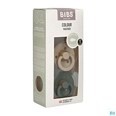 Bibs 1 Fopspeen Symmetric Duo Vanilla/Pine 2