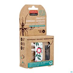 Manouka Armband Antimuggen Pioenroos
