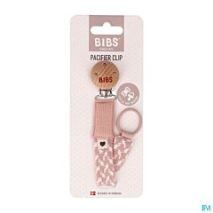 Bibs Fopspeenketting Braided Blush & Ivory