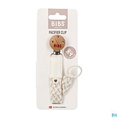 Bibs Fopspeenketting Braided Ivory & Vanilla