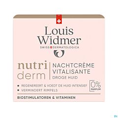Louis Widmer Nutriderm Nachtcrème Vitalisante Zonder Parfum - 50ml