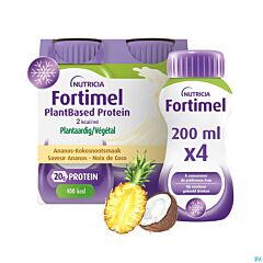 Fortimel Plantbased Protein Ananas-Kokosnootsmaak - 4x200ml