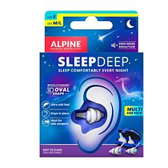 Alpine Sleepdeep Multisize 2 Maten Oordoppen- Small & Medium/Large