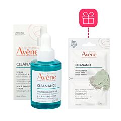 Avène Cleanance Serum AHA 30ml + Detox Masker - 2x6ml
