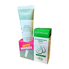 Axitrans Anti-transpirant Roller Oksels Gevoelige Huid - 20ml + Douchegel 100ml GRATIS