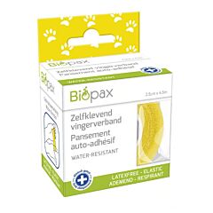 Biopax Zelfklevend Vingerverband Geel 4,5mx2,5cm