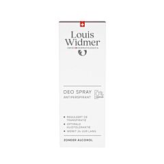 Louis Widmer Deo Spray Antiperspirant Zonder Parfum - 75ml