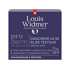 Louis Widmer Proderm Dagcrème Uv 30 Rijke Textuur Zonder Parfum - 50ml