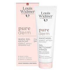 Louis Widmer PureDerm Wash Gel Gezicht Zonder Parfum - 125ml