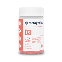 Metagenics Vitamine D 1000IE Gummies - Aardbei - 60 Stuks