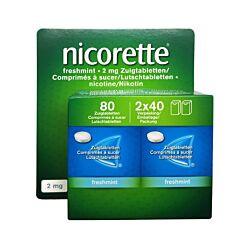 Nicorette Freshmint 2mg Zuigtabletten Zonder Suiker - 80 Zuigtabletten