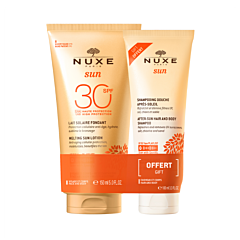 Nuxe Sun Smeltzachte Zonnemelk SPF30 150ml + GRATIS Aftersun Doucheshampoo 100ml