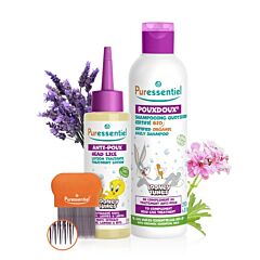 Puressentiel Looney Tunes Anti-Luizen Set - Lotion 100ml + Shampoo 200ml + Luizenkam