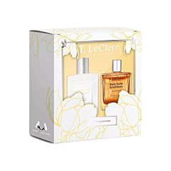 T.LeClerc Geschenkset Eau De Parfum Frangipanier 50ml + Droge Glinsterende Olie 50ml