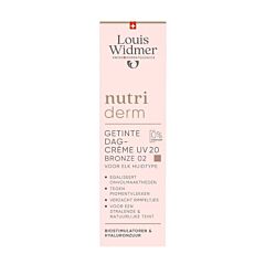 Louis Widmer Nutriderm Getinte Dagcrème Uv 20 Bronze 02 Zonder Parfum - 30ml