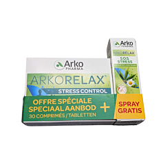 Arkorelax® Stress Control 30 tabletten + S.O.S. Stress Spray 15 ml GRATIS 