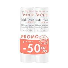 Avène Cold Cream Voedende Lippenbalsem 2x4g Promo 2de -50%
