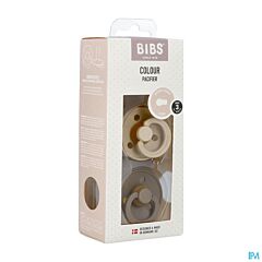 Bibs 3 Fopspeen Duo Vanilla & Dark Oak