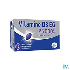 Vitamine D3 EG 25000 I.E. - 12 Capsules