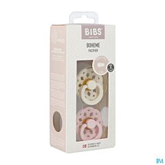 Bibs 1 Fopspeen Boheme Duo Ivory & Blossom