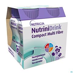 NutriniDrink Compact Multi Fibre Neutrale Smaak - 4x125ml