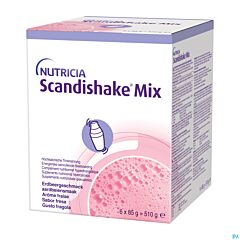 Nutricia Scandishake Mix Aardbei 6x85g Zakjes