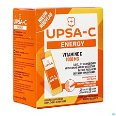 UPSA‑C Energy Vitamine C 1000 mg Sinaasappelsmaak – 20 sticks