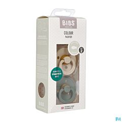 Bibs 2 Fopspeen Symmetric Duo Vanilla/Pine 2