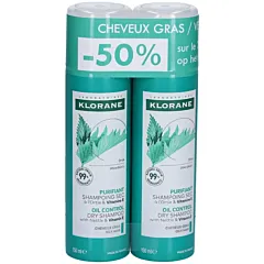 Klorane Zuiverende Droogshampoo met Brandnetel 2x150ml NF