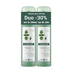 Klorane Droogshampoo Brandnetel Vet Haar Duopack 2x150ml - PROMO -2de 30%
