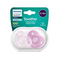 Philips Avent Fopspeen Soothie Girl - 0-6M - 2 Stuks
