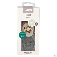 Bibs 2 Fopspeen Symmetric Duo Sand/Iron 2