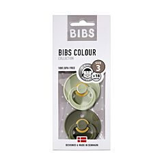 Bibs Fopspeen Duo Sage/Hunter Green +18M 2 Stuks