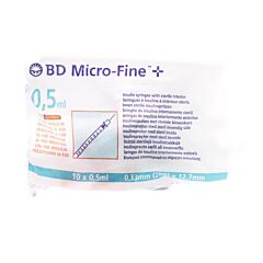 BD Microfine+ Insulinespuit 0,5ml 29g 12,7mm 10 Stuks