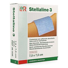 Stellaline 3 Steriel Kompres 7,5x7,5cm 12 Stuks