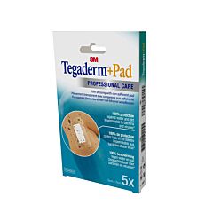 Tegaderm + Pad 3M Transparant Steriel 5x7cm  5 Stuks