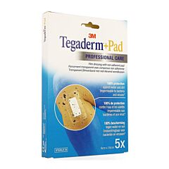 Tegaderm + Pad 3M Transparant Steriel 9cmx10cm 5 Stuks