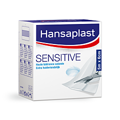 Hansaplast Sensitive Gevoelige Huid Pleister 5mx6cm 1 Rol