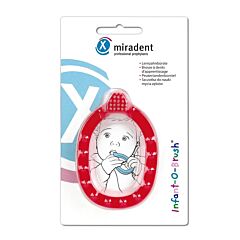 Miradent Infant-O-Brush Baby Tandenborstel Rood 1 Stuk