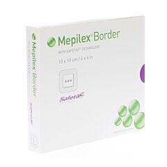 Mepilex Border Safetec 10 x 10cm - 5 Stuks