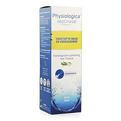 Physiologica Septinasal Fysiologische Oplossing met Thymol Verstopte Neus & Verkoudheid Spray 50ml