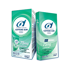 6D Sports Caffeine 75mg Gum Mint - 6x10 Kauwgommen