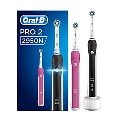 Oral-B Pro 2950 Duopack Elektrische Tandenborstels 1 Zwarte + 1 Roze